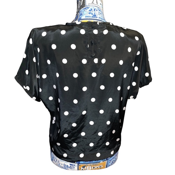 Black and white polka dot blouse - Picture 8 of 11